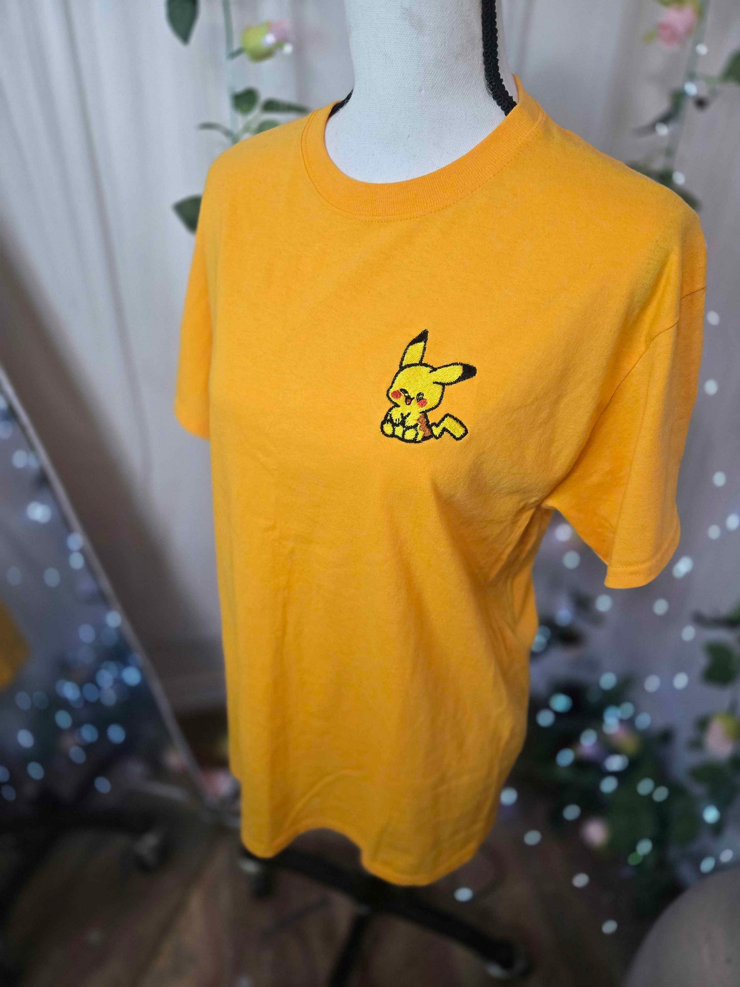 Yellow Mouse Embroidered T-Shirt