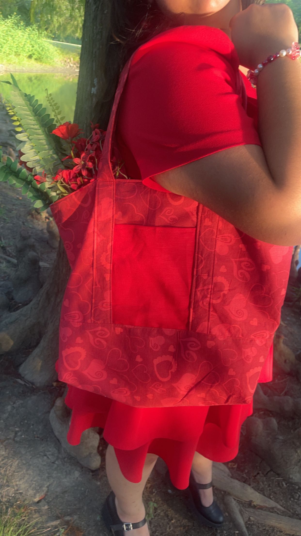 Red Heart Tote Bag