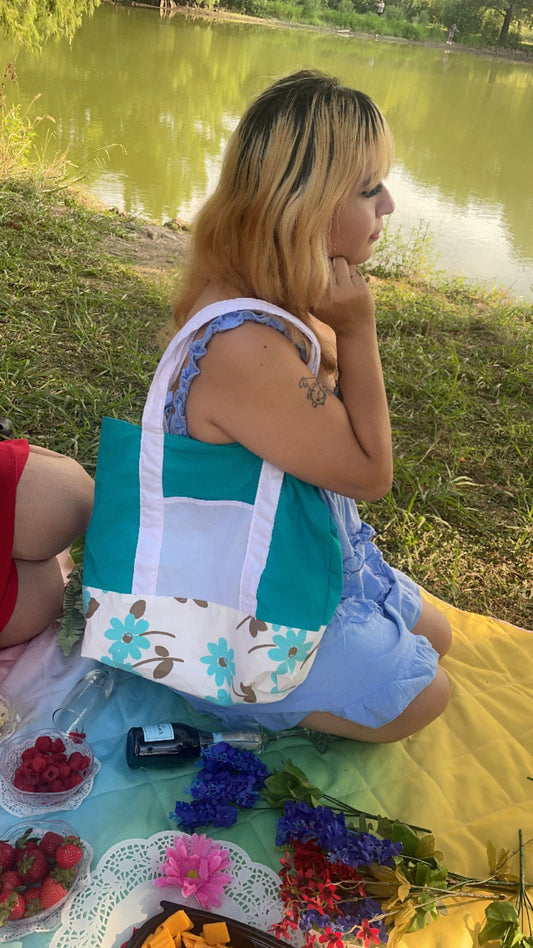 Blue Flower Tote Bag