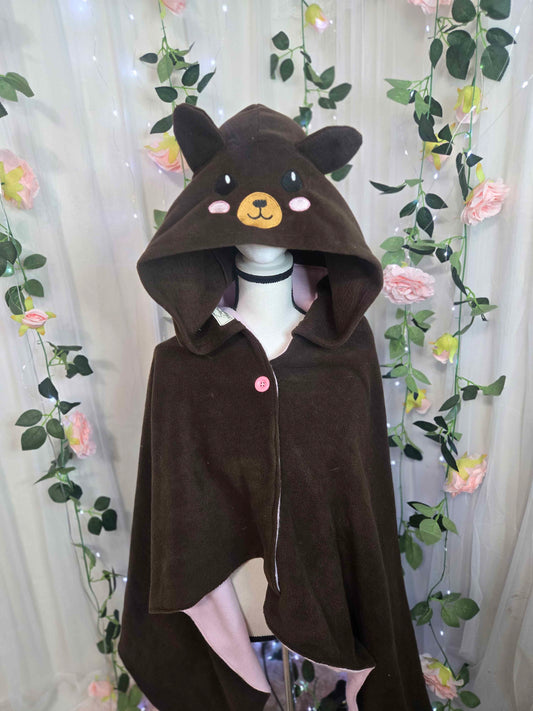 Brown Bear Fleece Cloak