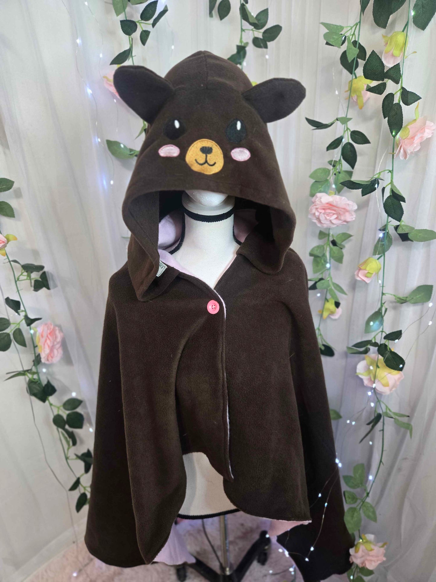 Brown Bear Fleece Cloak