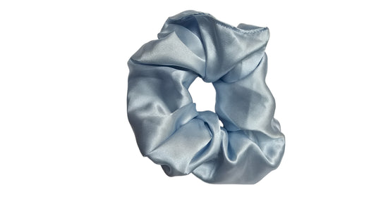 Light Blue Satin Scrunchie