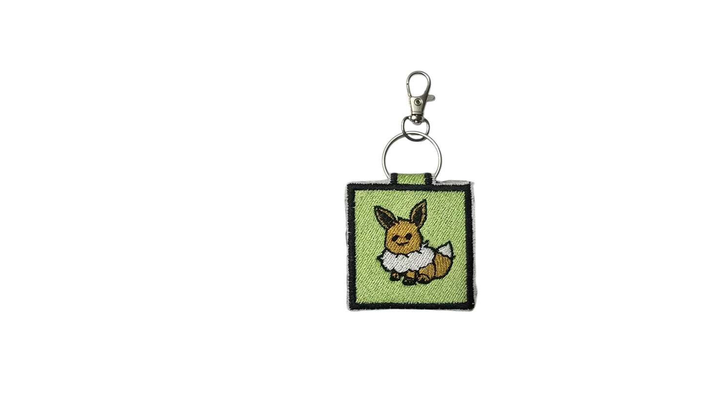 Embroidered Eevee Keychain
