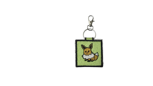 Embroidered Eevee Keychain