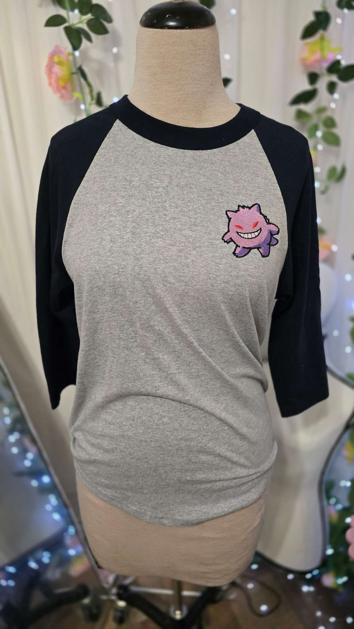 Purple Ghost Embroidered Shirt