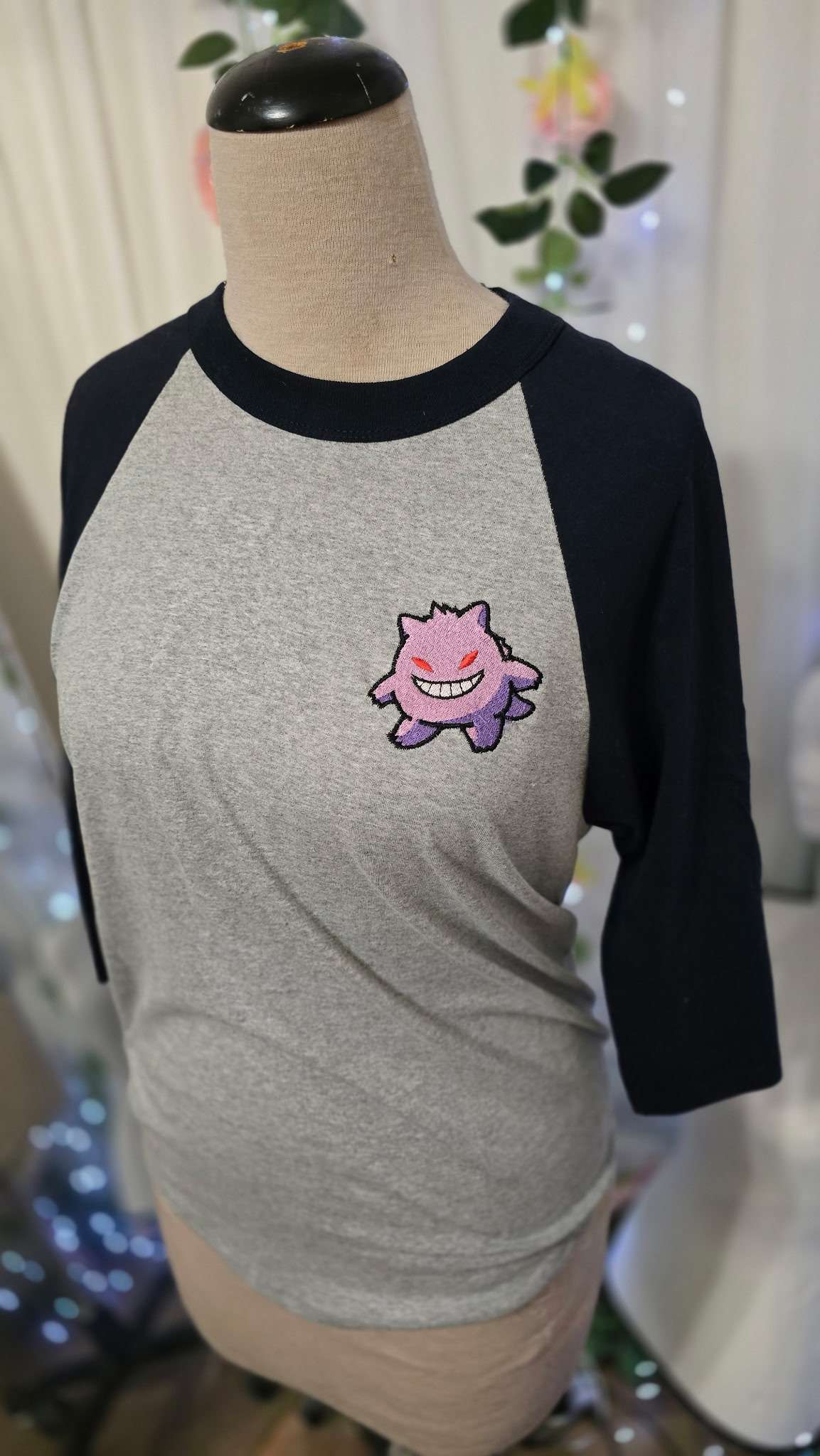 Purple Ghost Embroidered Shirt