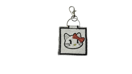 Hello Kitty Embroidered Keychain