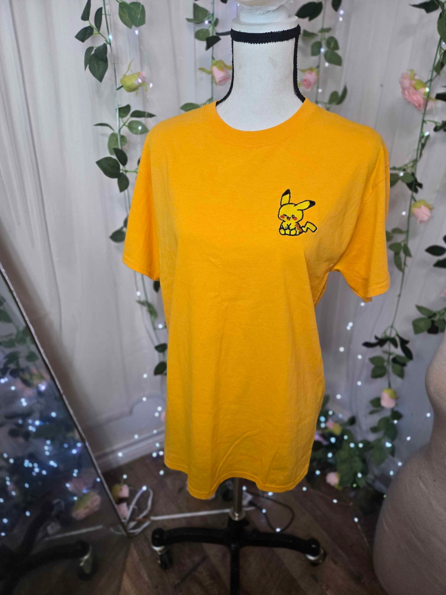 Yellow Mouse Embroidered T-Shirt