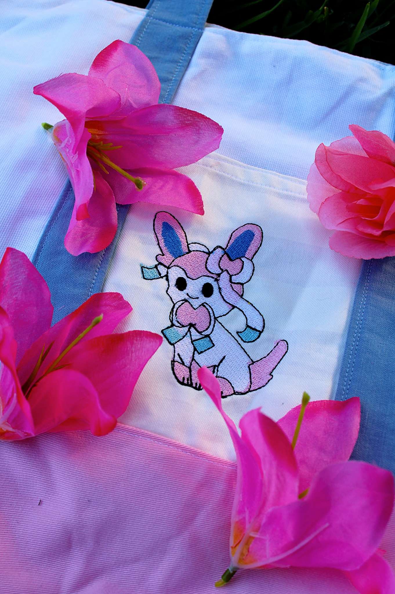 Sylveon Embroidered Tote Bag