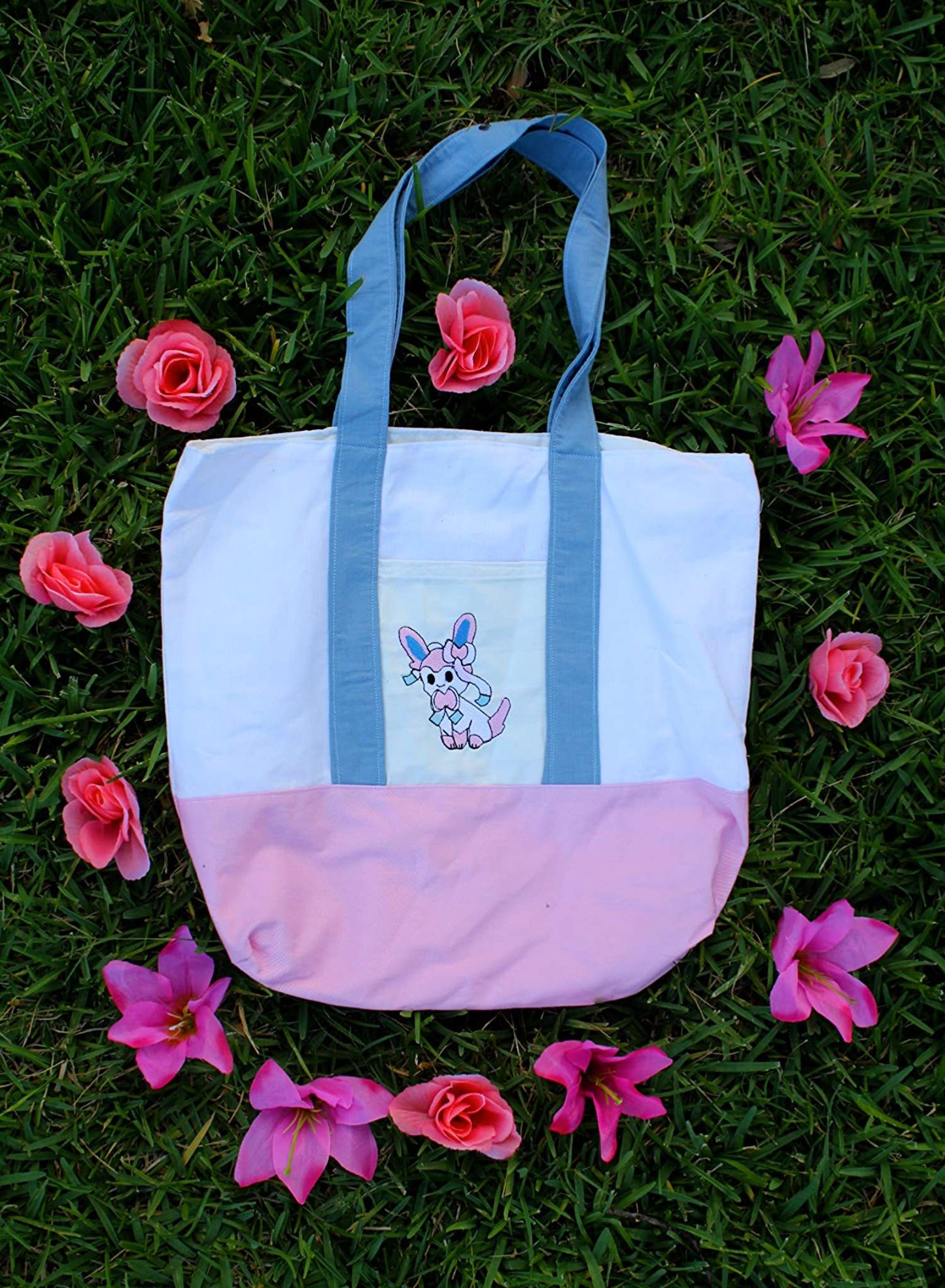 Sylveon Embroidered Tote Bag